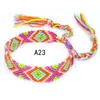 Popular en Europa y América: Pulseras Tejidas Arcoíris Hechas a Mano en Estilo Étnico Nepalí, Venta al por Mayor de Joyería