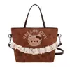 Bolsa Ita de Lona Estilo Japonés Gran Capacidad Bolso de Hombro Único Cruzado Bolsa de Almacenamiento de Artículos con Insignias Y2K Versátil para Estudiantes y Viajes de Negocios