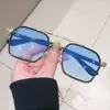 Armação de Óculos Retrô com Mudança de Cor e Lentes Duplas Igual à de Celebridade da Internet para Homens, Óculos para Miopia Prontos, Óculos Planos Antiluz Azul da Moda para Mulheres Atacado