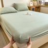Capa de Cama Lixada de Algodão Protetor de Colchão Solteiro 2024 Novo Estampado Lençol de Solteiro Capa de Cama Universal para Todas as Estações
