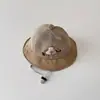Sombrero de Bebé Yipan Verano Nuevo Delgado Transpirable Malla Sombrero de Pescador Protección Solar Bebé Dibujos Animados Sombrero de Cubo
