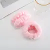 Muñequera para Lavarse la Cara, Protector de Muñeca Impermeable para Mujer, Muñequera Absorbente para Lavar, Diadema de Coral Fleece para Recoger el Cabello