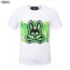 Psy Venta al por Mayor Marca Americana de Moda Cho Bun Camiseta Colorida Calavera Conejo Degradado Estampado de Letras Estilo de Pareja Manga Corta Ny