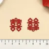 Mezcla 15 pintura roja festiva para bodas palabras felices bendición colgante DIY pulsera hecha a mano accesorios de joyería venta al por mayor