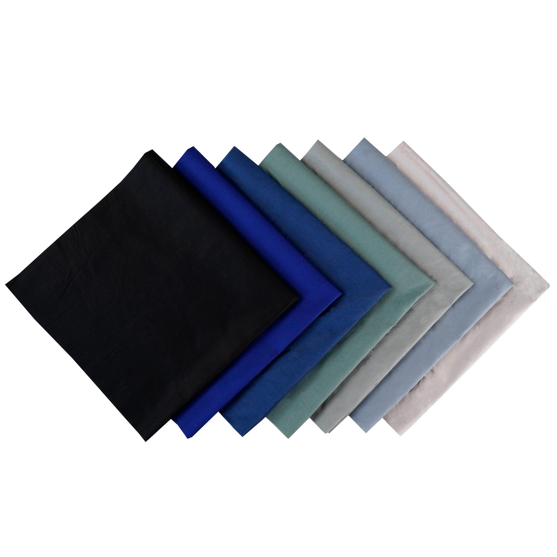 藏青灰色纯色斜纹拼布布组