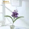 Directo de Fábrica Tejido a Mano Hilo de Jacinto Tejido Flor Artificial Producto Terminado Decoración del Hogar Personalizable en Lotes Pequeños