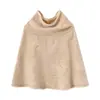 Bufanda Chal de Punto en Capas de Cuello Alto, Capa Cálida Engrosada de Invierno, Bufanda Elegante de Cuello Retorcido, Protector de Cuello
