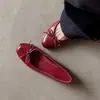 Versión de Piel de Oveja~Zapatos Invisibles que Aumentan la Altura para Mujeres Bajitas, Primavera/Verano 2026 Zapatos de Tacón Alto Poco Profundos Mary Jane Rojos para Mujer