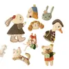 Accesorios de Tela Hechos a Mano Retro, Conejo, Oso, Pato Decoraciones, Accesorios Pequeños, Broches de Algodón Relleno DIY, Accesorios para Ropa
