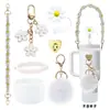 Funda de Silicona para Taza Adecuada para Funda de Taza de Agua Stanley, Cuerda Portátil, Cuerda para Taza de Agua, Tetera, Colgante de Corazón, Accesorios para Taza Térmica