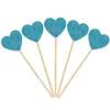 Inserts decorativos para pastel de cumpleaños de papel brillante, estrellas de cinco puntas y corazones, toppers pequeños para decoración de postres de fiesta, 5 piezas