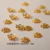 Acessórios de Contas Espaçadoras para Base de Flor Materiais DIY para Pulseiras e Joias Base de Flor Oca Dourada