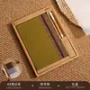 Cuaderno Patchwork de Posos de Café Ecológico Transfronterizo A5 Cuaderno de Negocios de Corcho Regalo Corporativo con Logo Personalizable