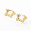 Pendientes con hebilla de oreja de acero de titanio y diamantes de amor con estrella de cruz de acero inoxidable de joyería minimalista transfronteriza europea y americana