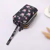 Bolso de Mano para Mujer Lienzo Artístico Billetera Larga de Tres Capas Bolso de Mano para Mujer Gran Capacidad Portallaves Monedero Casual Bolso para Teléfono Móvil