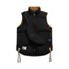 Mochila Grátis, Colete Reversível para Homens e Mulheres, Colete Quente para Adolescentes, Marca da Moda Estudantes, Colete de Algodão com Penas para Uso ao Ar Livre
