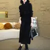 Vestido de Tricô Espesso e Quente de Inverno para Mulheres 2025 Novo High-End Acessível Luxo Fashionable Vestido Suéter Estilo Cachecol