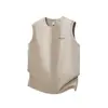Chaleco sin mangas G-stone Estampado de letras de Verano para Hombre Holgado Cuello Redondo Deportivo Casual Camiseta sin Mangas Multicolor
