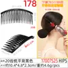 Pente de cabelo plano com 20 dentes preto DIY prendedor de coque de cabelo envolto em tecido clipe versátil de dentes finos para cabelos rebeldes clipe superior pente invertido acessório de cabelo