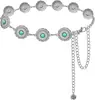 Corrente de Cintura Feminina de Luxo Coração Doce Bonita Elegante Padrão Floral Textura Gravada Corrente de Cintura Retrô Trabalho Pesado Corrente de Cintura Feminina