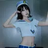 Gorro de Enfermera en Forma de Cruz Accesorio de Cosplay Sombrero de Halloween para Mujer Boina Octagonal de Invierno Estilo Coreano Jk Sombrero Azul Marino