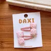 Coreia do Sul Dongdaemun Tecido Artesanal Bordado com Pérolas Laço Presilha BB Corda de Menina Anel de Cabelo de Tecido Presilha de Mola