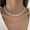 Estilo Transfronterizo Europeo y Americano Colgante de Perla con Forma de Corazón Collar de Perlas Estilo Dulce Fresco Enamorado Moda Collar para Mujer