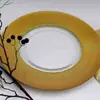 Lujo Nórdico Ligero Estilo Retro Plato Redondo de Vidrio para Frutas Creativo Plato para Frutas Postre Bistec Venta Directa de Fábrica Mayorista