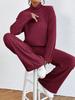 Conjunto de Dos Piezas Elegante Casual de Cuello Alto para Mujer, Venta Caliente Transfronteriza Europea y Americana Otoño e Invierno 2026
