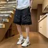 Pantalones Cortos Cargo para Hombre al por Mayor Verano Nuevos de Moda Calle Alta Bolsillo Grande Estilo Americano Deportivos Casuales hasta la Rodilla Ropa para Hombre