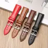 Reloj de Piel de Ternera Liso Directo de Fábrica con Patrón de Aguja Correa Universal Impermeable Hebilla de Pin Suave Accesorios Pulsera Universal
