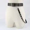Ygm Harajuku Estilo Punk Gótico Escuro Lapela Dupla Lapela Única Decoração de Cinto Corrente de Cintura JK Costas