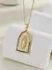 Collar para Mujer Cruz de Oriente Medio Transfronterizo Nuevo Estilo Producto de Origen Cobre Microincrustado Circonita Color Moda Joyería Lujo Ligero (Zircón de Color Aleatorio)