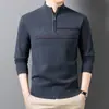 Suéter Vermelho do Papai para o Ano de Nascimento, Camiseta Básica Gola Alta Meia Espessa, Roupa Interna Quente de Inverno para Homens de Meia-Idade e Idosos