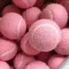 Pelota de tenis de entrenamiento rosa duradera 1.3 metros elástica color no estándar práctica competición logo personalizado fábrica