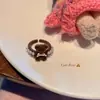 Oso Adorable con Lazo~ Anillo Abierto Flocado para Mujer con Diseño Único, Anillo Adorable para Dedo Índice con Acabado de Alta Gama