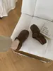 Sandalias de cuero tipo mocasín para mujer con plataforma gruesa y punta redonda, nuevo estilo otoño 2026