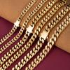 Collar de cadena de acero de titanio coolan de moda, collar de hebilla de pulido de cuatro lados encriptada de acero inoxidable, hebilla de alta calidad
