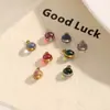 Acessórios de Corrente para Colar de Cristal Natural DIY Contas de Aço Inoxidável Brincos Versáteis da Moda Acessórios de Joias para Mulheres