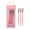 Conjunto LMLTOP de 3 peças de depiladores de sobrancelha dobráveis, ferramentas de beleza, lâminas para tatuagem de sobrancelha e depiladores para aparar sobrancelhas femininas, coleção A0369