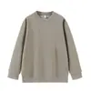 Moletom Masculino Gola Redonda Novo 2025 Estilo Commuter Hong Kong Masculino e Feminino Casal Casual Cor Pura Moletom Camiseta Básica
