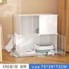 Gaiola para Gatos para Uso Doméstico Interno, Pode Acomodar uma Caixa de Areia, Casa para Gatos, Gaiola para Gatos com Espaço Amplo, Ninho para Gatos de Varanda, Montagem de Três Camadas