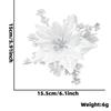 Novo pó de ouro de Natal flor artificial 16cm glitter acessórios de flores artificiais decoração de árvore de Natal pingente de flor de Natal