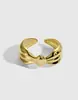 Anillo de Plata de Ley S925 Versión Coreana para Mujer, Diseño de Nicho con un Estilo Minimalista Fresco, Anillo Abierto Ajustable