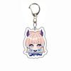 Llavero Transparente Raiden Xiao Zhongli Hu Tao Merchandising de Anime Colgante Acrílico Doble Cara Encanto para Bolsa Hecho a Medida