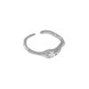DJ002 Estilo Coreano Ins Diseño de Nicho Sentido del Diseño Anillo de Plata Simple Moda Elegante Microincrustado Circonita Anillo de Plata de Ley S925 para Mujer