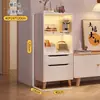 Estante de livros de grande capacidade transfronteiriça para sala de estar de apartamento pequeno, quarto, prateleira de armazenamento de chão, estante de livros de armazenamento simples, prateleira de armazenamento à prova de poeira