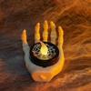 Lámpara de calabaza portátil de Halloween, lámpara de vela electrónica LED, accesorios de decoración para fiestas, lámpara de ambiente, adornos, suministro al por mayor