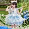Vestido de Princesa para Niña Verano Nuevo Jardín de Monet Hada de las Flores Lolita Cumpleaños de Niños Vestido Elegante Vestido