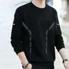 Sudadera para hombre, nuevo modelo primavera y otoño 2025, cuello redondo, corte holgado, top de otoño sin capucha, chaqueta de manga larga para adolescentes